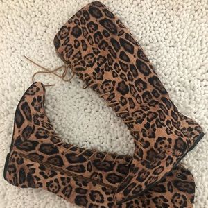 Worn Once Cheetah Tall Boots